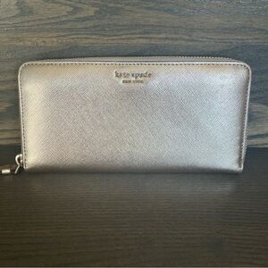 Kate Spade Metallic Zip Wallet